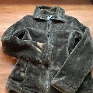 Ideology XS Olive Green Fluffy Zip Up